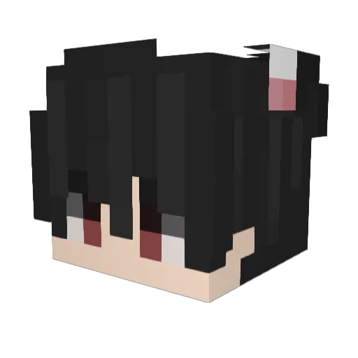 MaynoTheKitty Minecraft avatar head, 3D render
