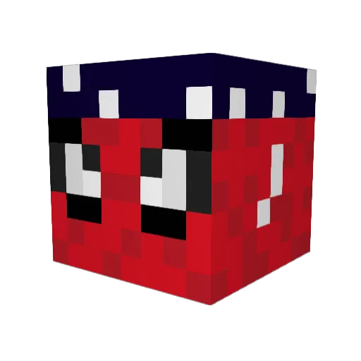 MayoFue Minecraft avatar head, 3D render