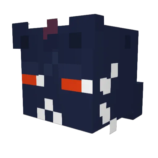 Mayomoist Minecraft avatar head, 3D render