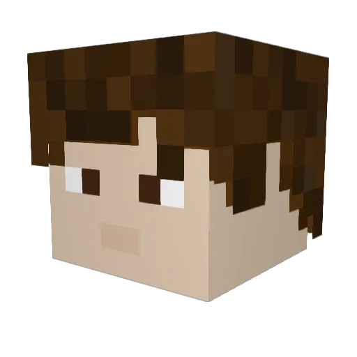 Mayoneees Minecraft avatar head, 3D render