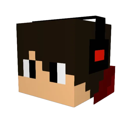 Mayonese Minecraft avatar head, 3D render