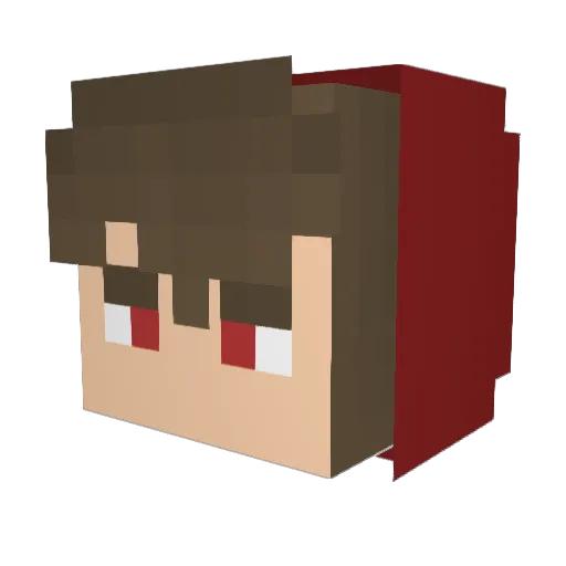 Mayonezee Minecraft avatar head, 3D render