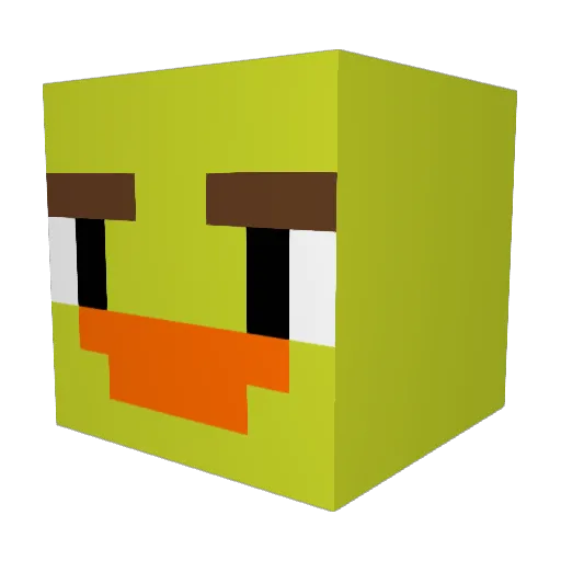 Mayonezinho Minecraft avatar head, 3D render