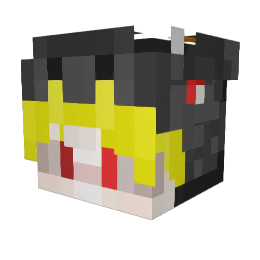Mayonnaize Minecraft avatar head, 3D render