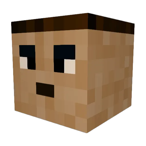 Mayoor777 Minecraft avatar head, 3D render
