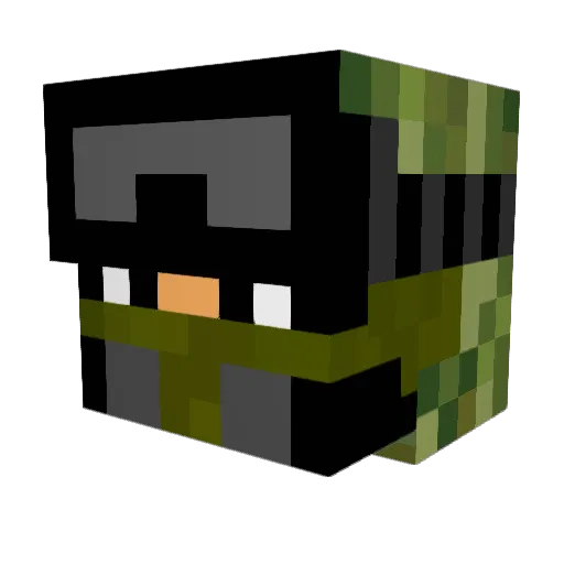 MayorPhenix Minecraft avatar head, 3D render