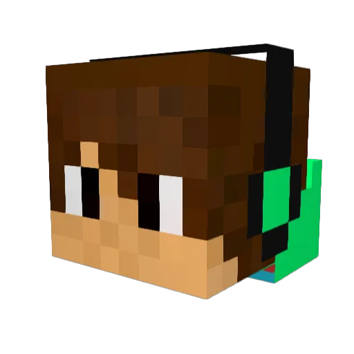 MayorVillage Minecraft avatar head, 3D render