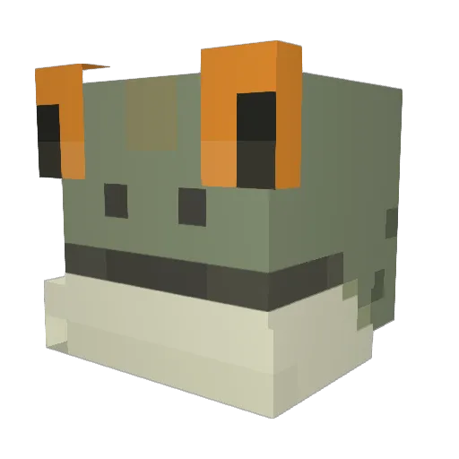 Mayor_P Minecraft avatar head, 3D render
