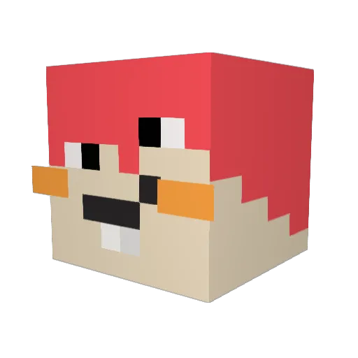 Mayoring_ Minecraft avatar head, 3D render