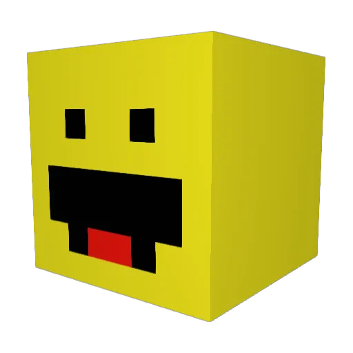 Mayplee Minecraft avatar head, 3D render