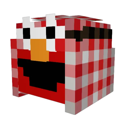 Mayroon Minecraft avatar head, 3D render