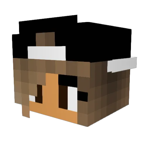 MaysieR Minecraft avatar head, 3D render