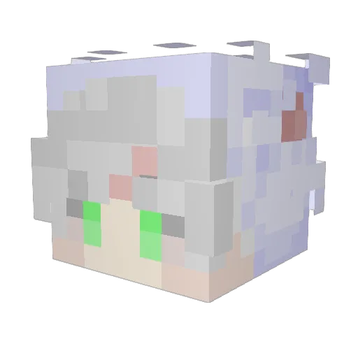 Mayssi Minecraft avatar head, 3D render