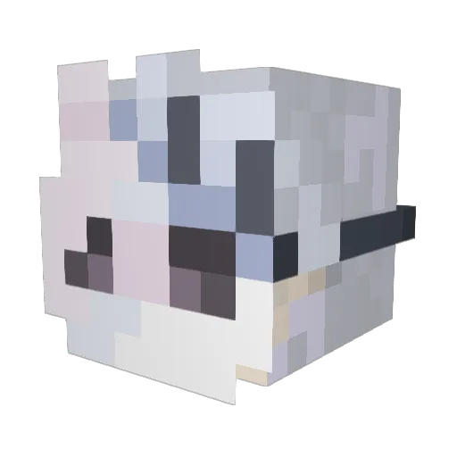 MayuTenshii Minecraft avatar head, 3D render