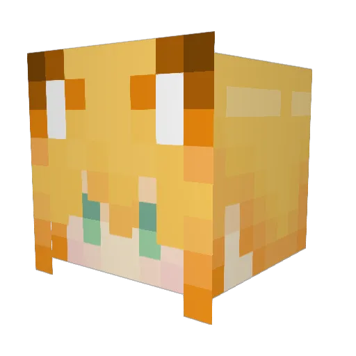 Mayubuns Minecraft avatar head, 3D render