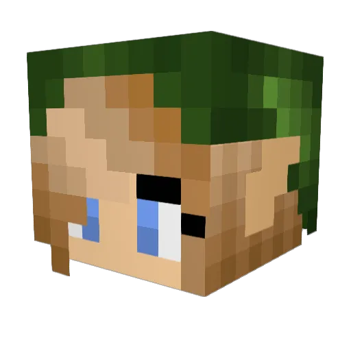 Mayum1 Minecraft avatar head, 3D render