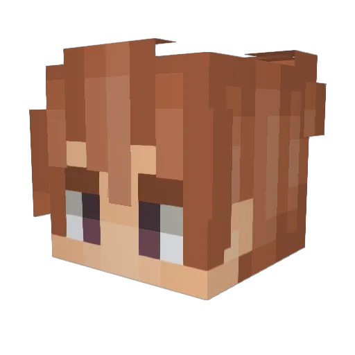 Mayungii Minecraft avatar head, 3D render