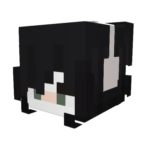 Mayunna Minecraft avatar head, 3D render
