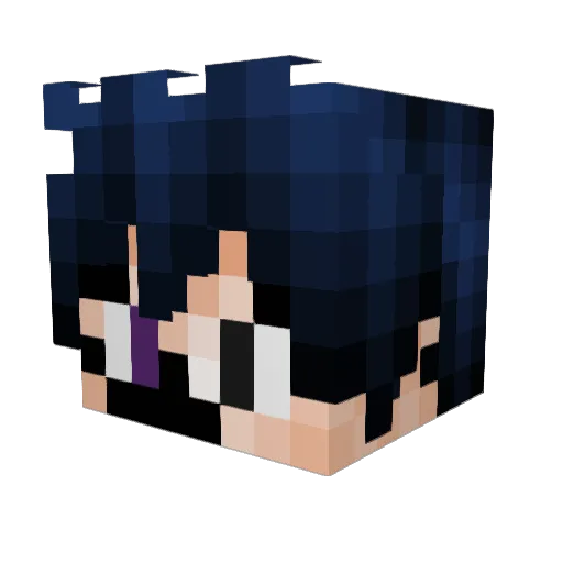 Mayurii_ Minecraft avatar head, 3D render