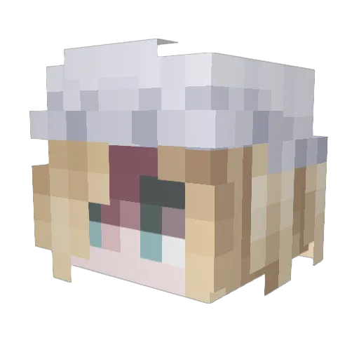 MayuyuLove Minecraft avatar head, 3D render