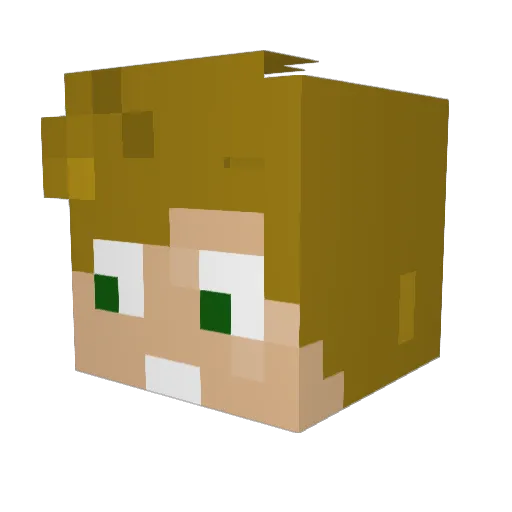 MayxCrafter Minecraft avatar head, 3D render