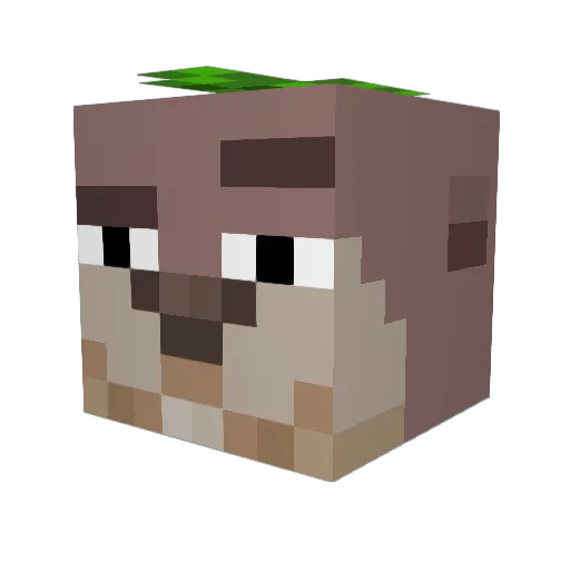 Mayyuwu Minecraft avatar head, 3D render