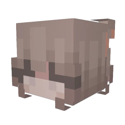 Mayzen_Live Minecraft avatar head, 3D render