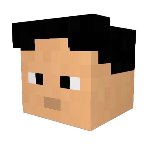 Mayzer_Hero Minecraft avatar head, 3D render