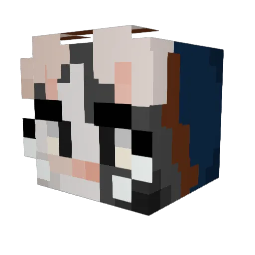 MayzeyMay Minecraft avatar head, 3D render