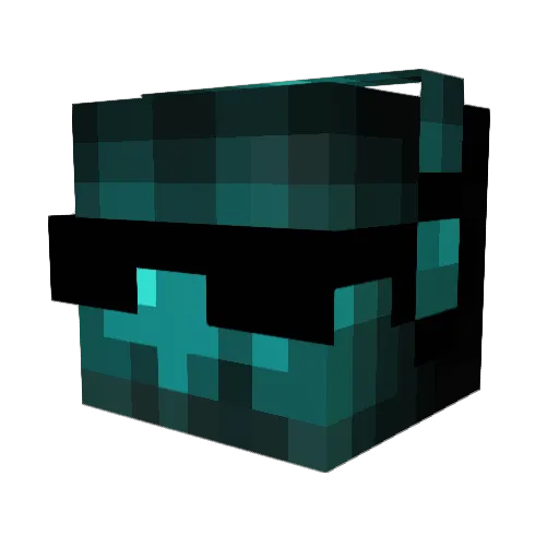 Maz0o Minecraft avatar head, 3D render