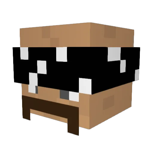 Mazacoatl Minecraft avatar head, 3D render