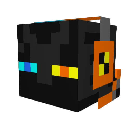 Mazakein Minecraft avatar head, 3D render