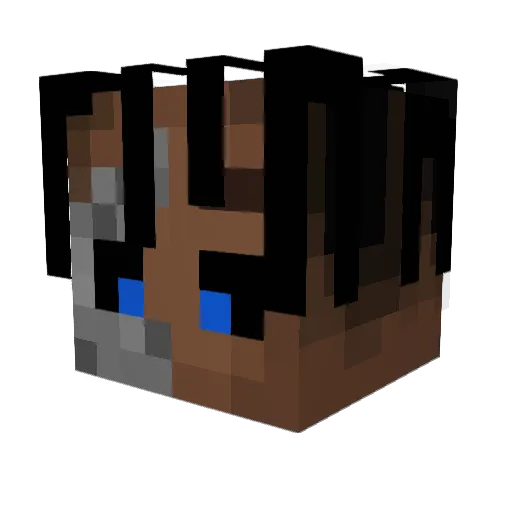 Mazcuh Minecraft avatar head, 3D render