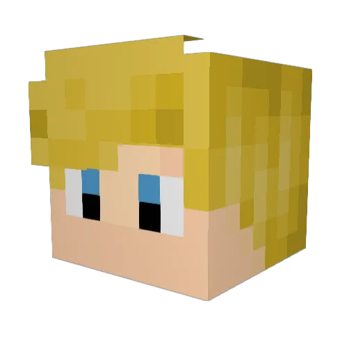 MazeBlitz Minecraft avatar head, 3D render