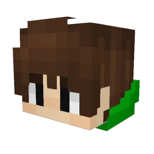 MazeBreaker Minecraft avatar head, 3D render