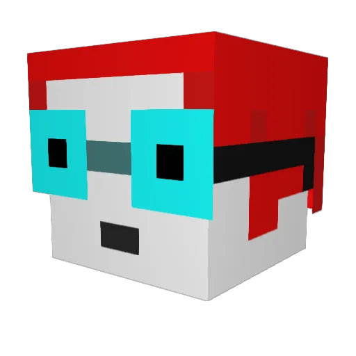 Mazenwekda Minecraft avatar head, 3D render