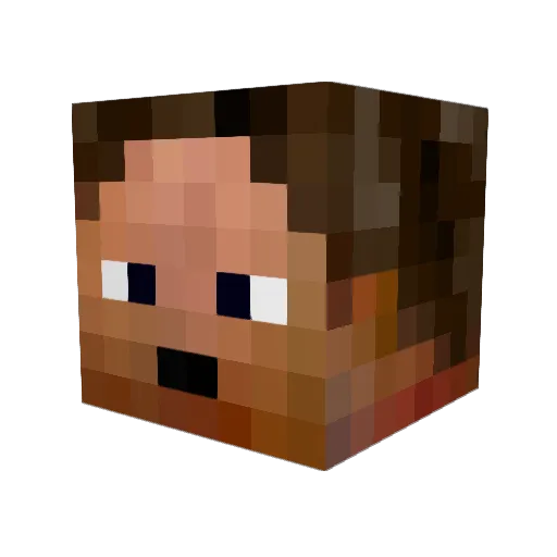 Mazeplique Minecraft avatar head, 3D render