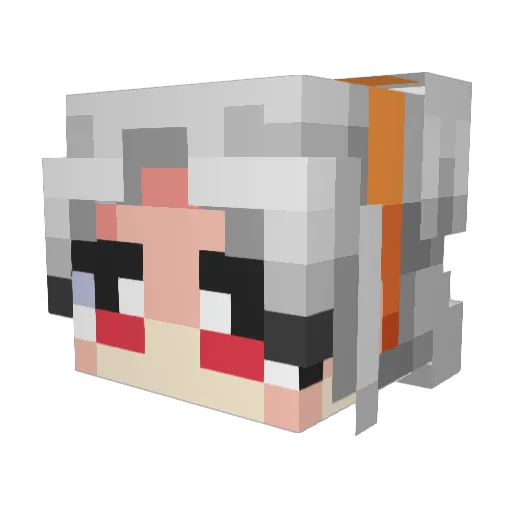 Mazeriio Minecraft avatar head, 3D render