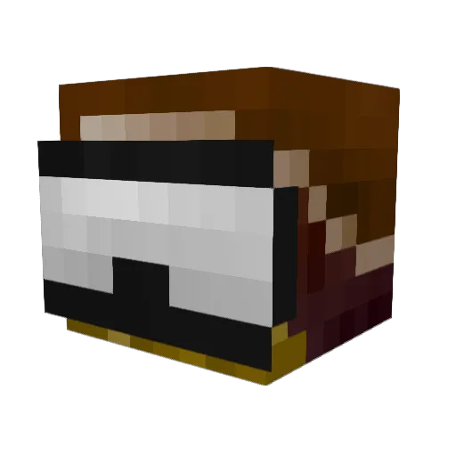 Mazeson Minecraft avatar head, 3D render
