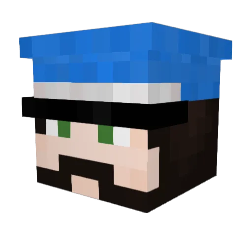 Mazezito Minecraft avatar head, 3D render