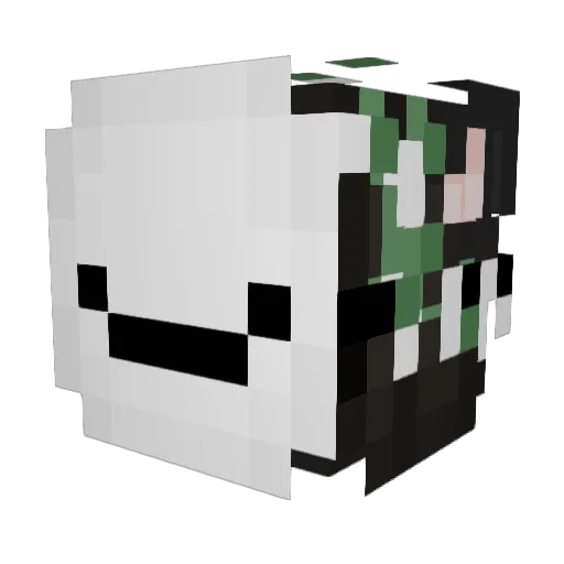 Mazia_ Minecraft avatar head, 3D render