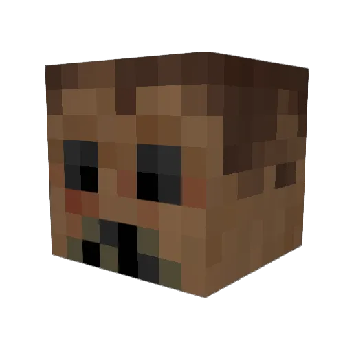 Mazianek Minecraft avatar head, 3D render