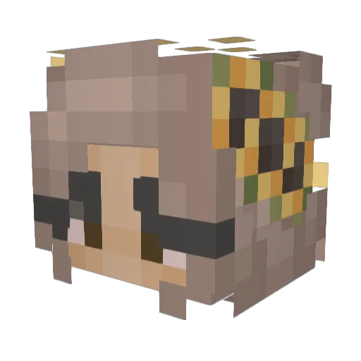 MazieSlammer Minecraft avatar head, 3D render