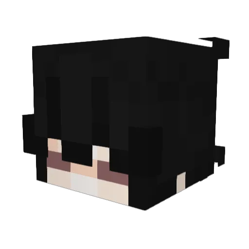 Maziku Minecraft avatar head, 3D render