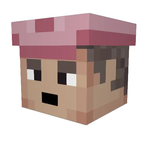 MazingerPeres Minecraft avatar head, 3D render