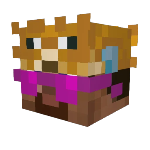 Mazinkii Minecraft avatar head, 3D render