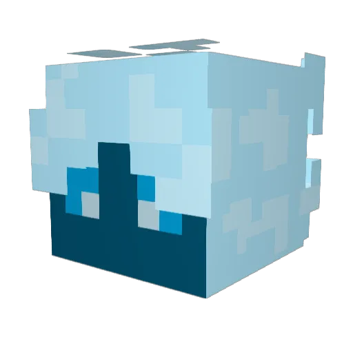 Maziv Minecraft avatar head, 3D render