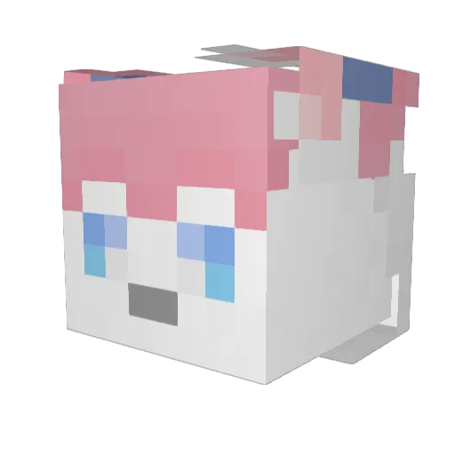 Mazix7 Minecraft avatar head, 3D render