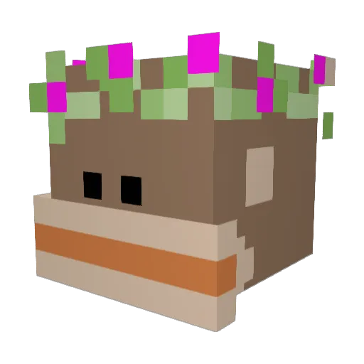 Mazk Minecraft avatar head, 3D render