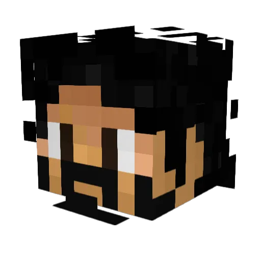 Mazoqio Minecraft avatar head, 3D render